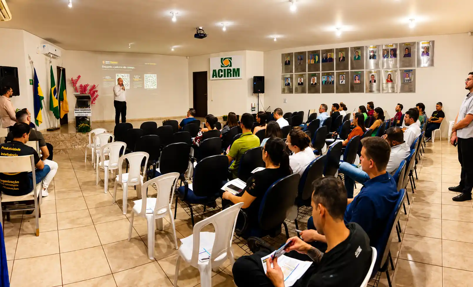 Público presente no auditório da ACIRM durante o evento Reforma Tributária 2026 da Ideal Contabilidade